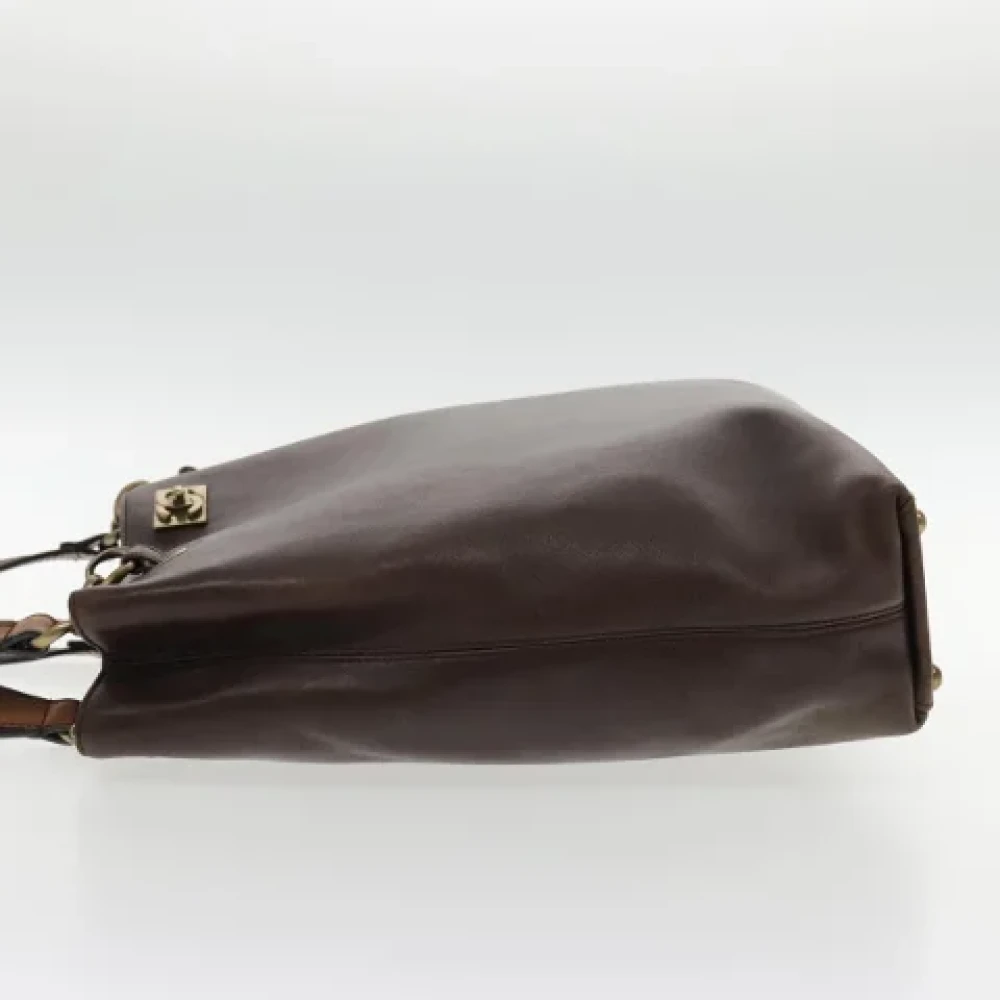 Chanel Vintage Pre-owned Leather chanel-bags Brown Dames