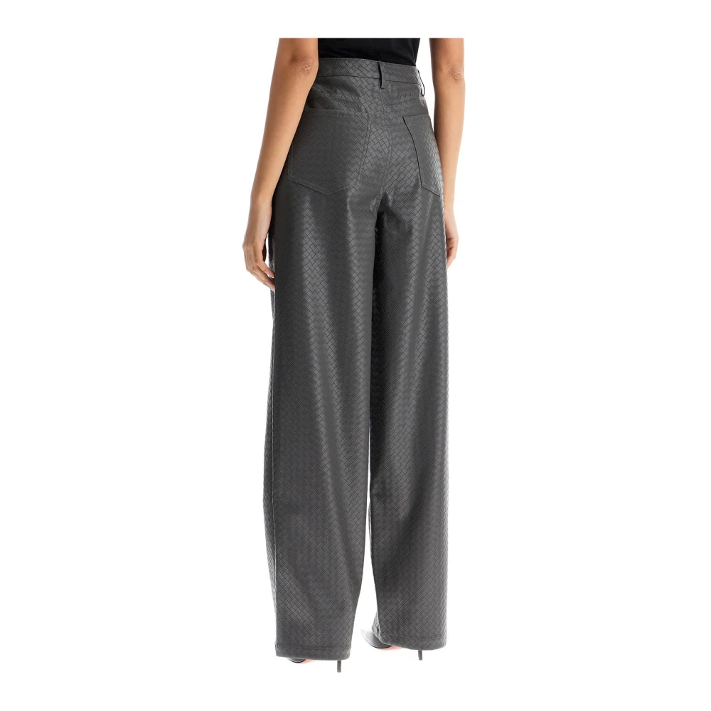 Rotate Birger Christensen Geweven Broek met Wijde Pijpen en Patroon Gray Dames