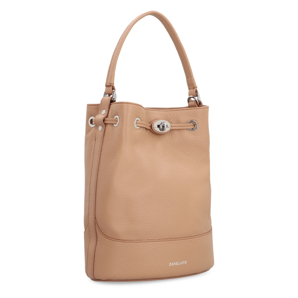 Zanellato Leren Bucket Bag met Handvat Brown Dames