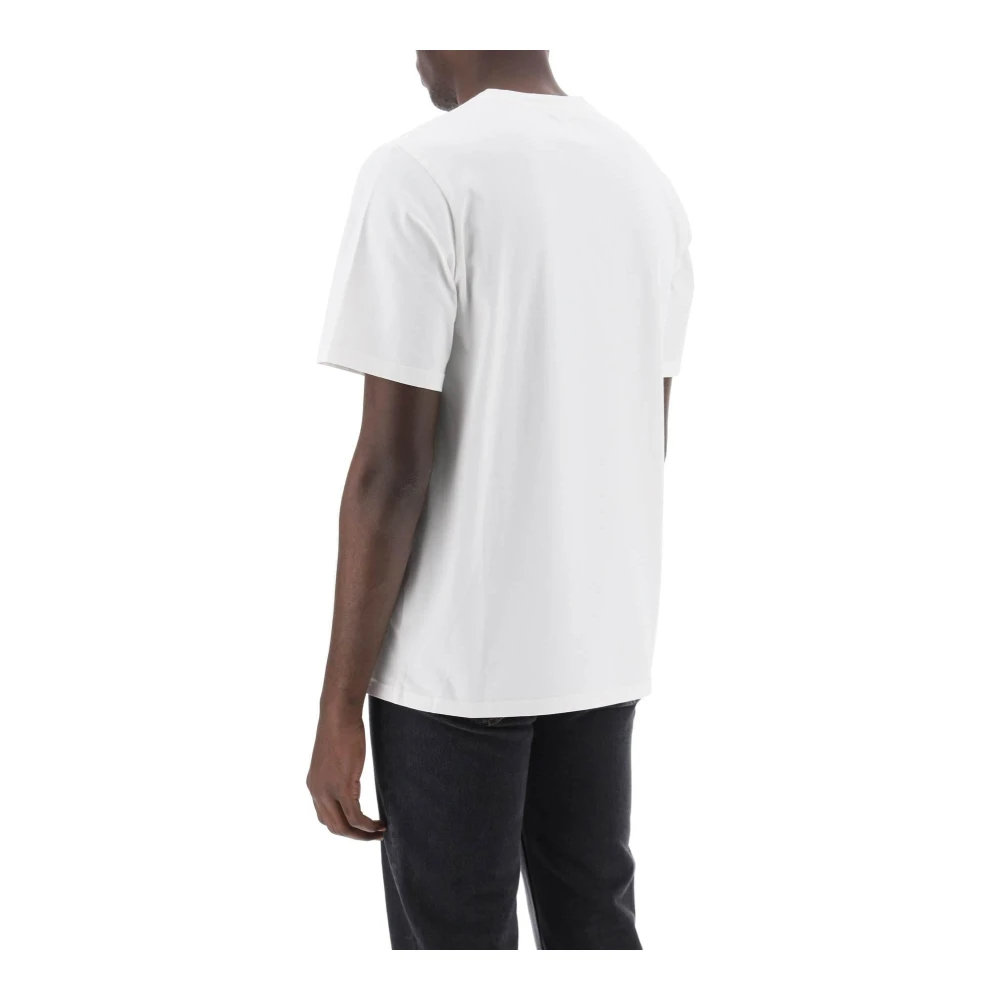 Autry Logo Label T-Shirt van puur katoenen jersey White Heren