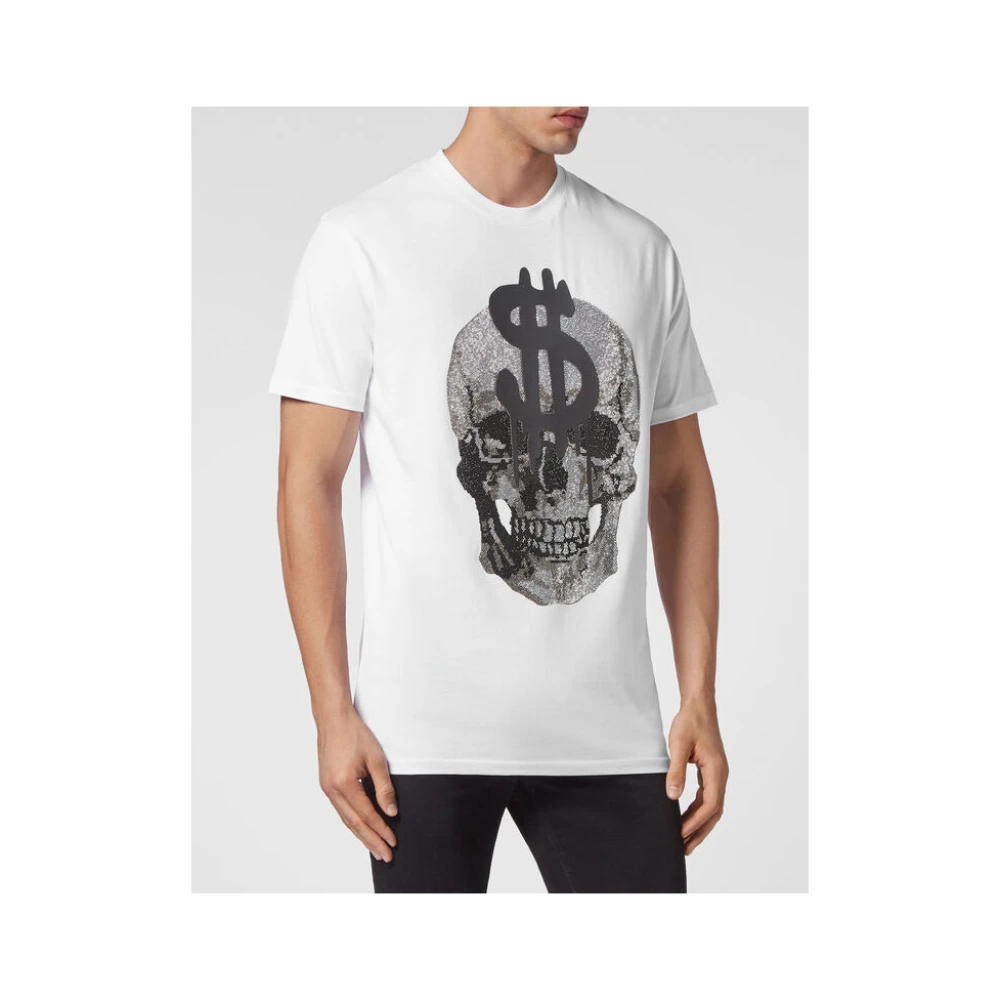 Philipp Plein Skull Print Katoen Jersey T-shirt White Heren