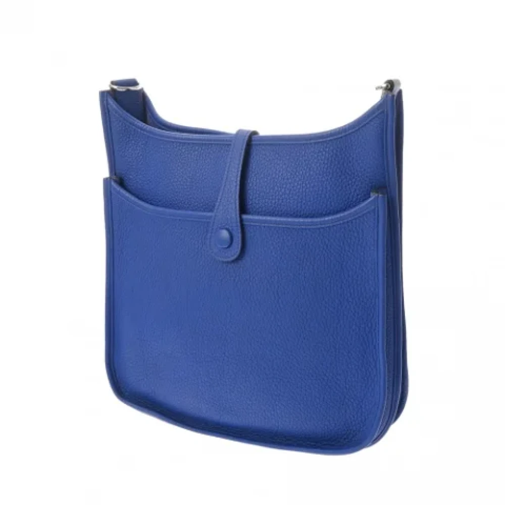 Hermès Vintage Pre-owned Leather shoulder-bags Blue Dames
