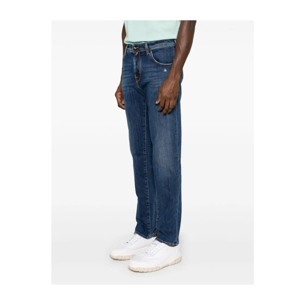 Jacob Cohën Blauwe Slim-Fit Jeans Aw24 Blue Heren