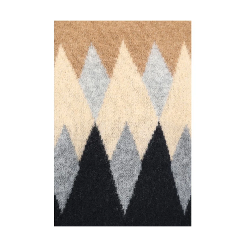 Laneus Geometrische Kasjmiertrui Multicolor Heren