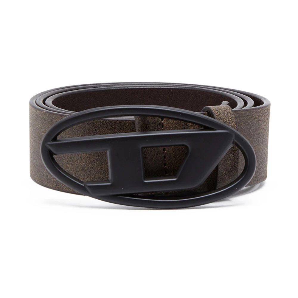 Diesel Belt in treated leather Brown Unisex