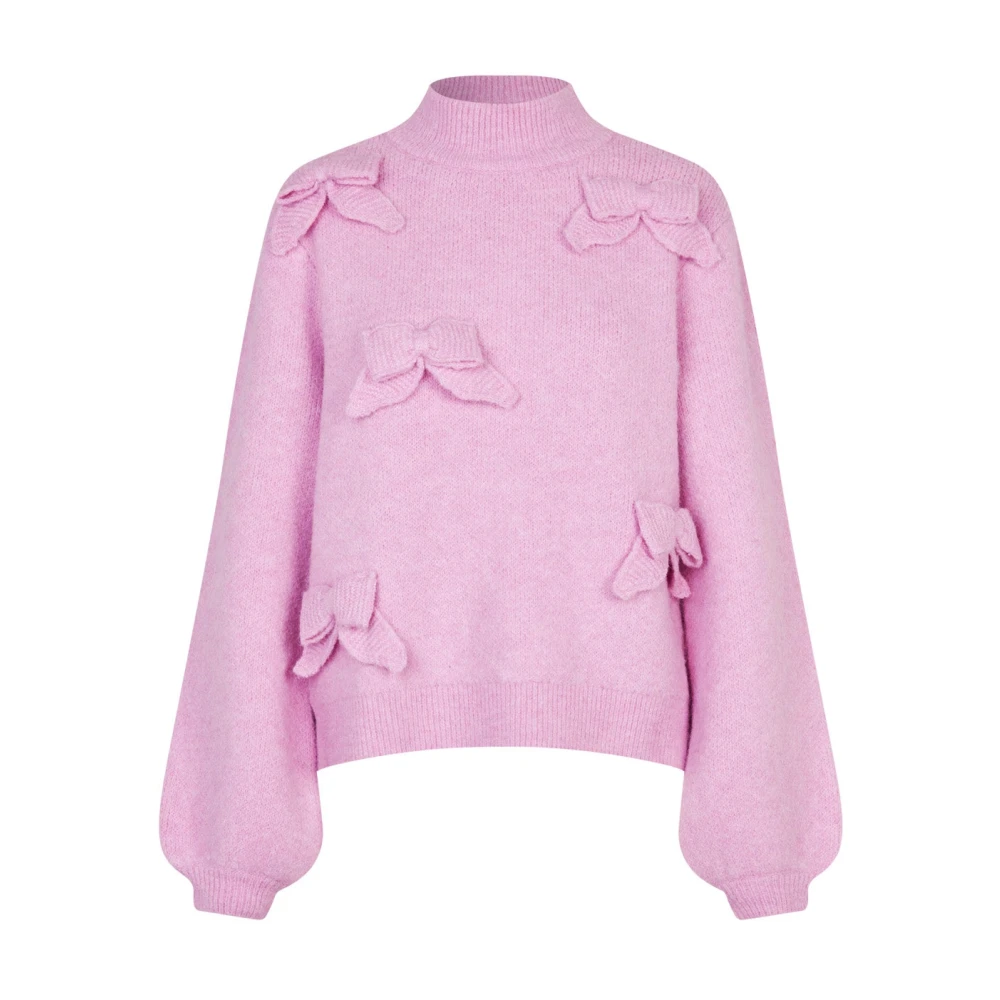 Cras Roze Strik Trui Pink Dames