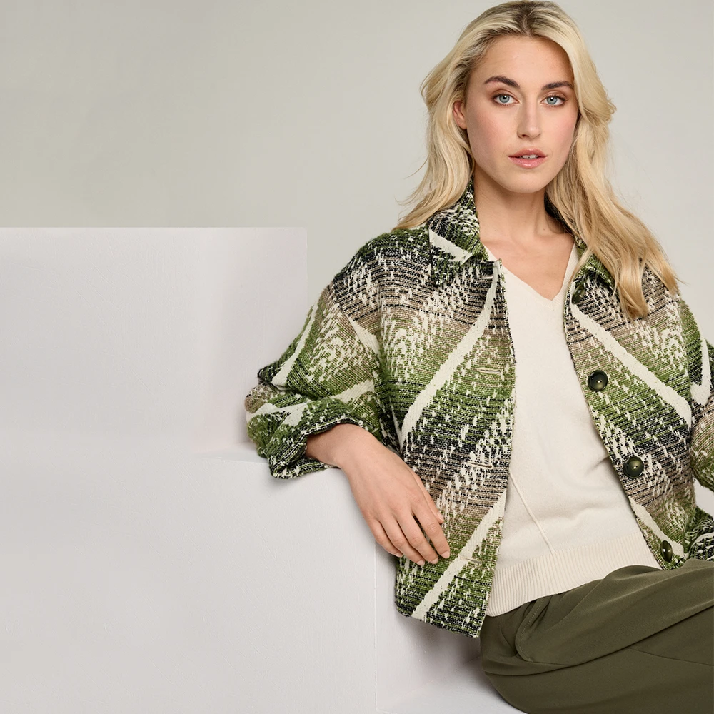 Marie Méro Stijlvol Kort Jack voor Elke Gelegenheid Green Dames