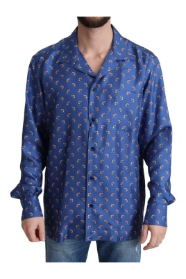 Strand Print Sidens Casual Skjorta