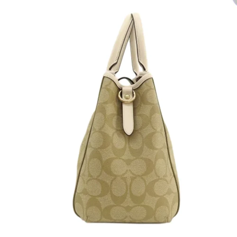 Coach Pre-owned Canvas handbags Beige Dames