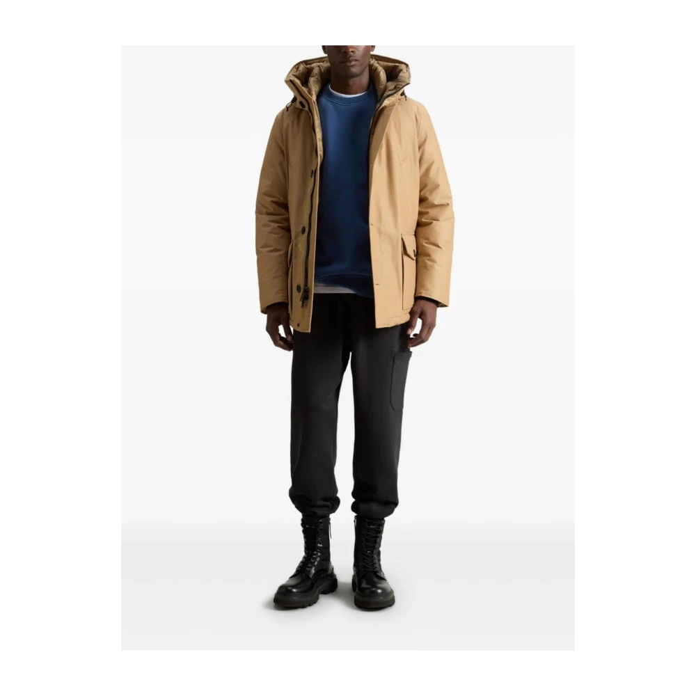 Woolrich Arctische Anorak Donsjassen voor Extreem Weer Beige Heren