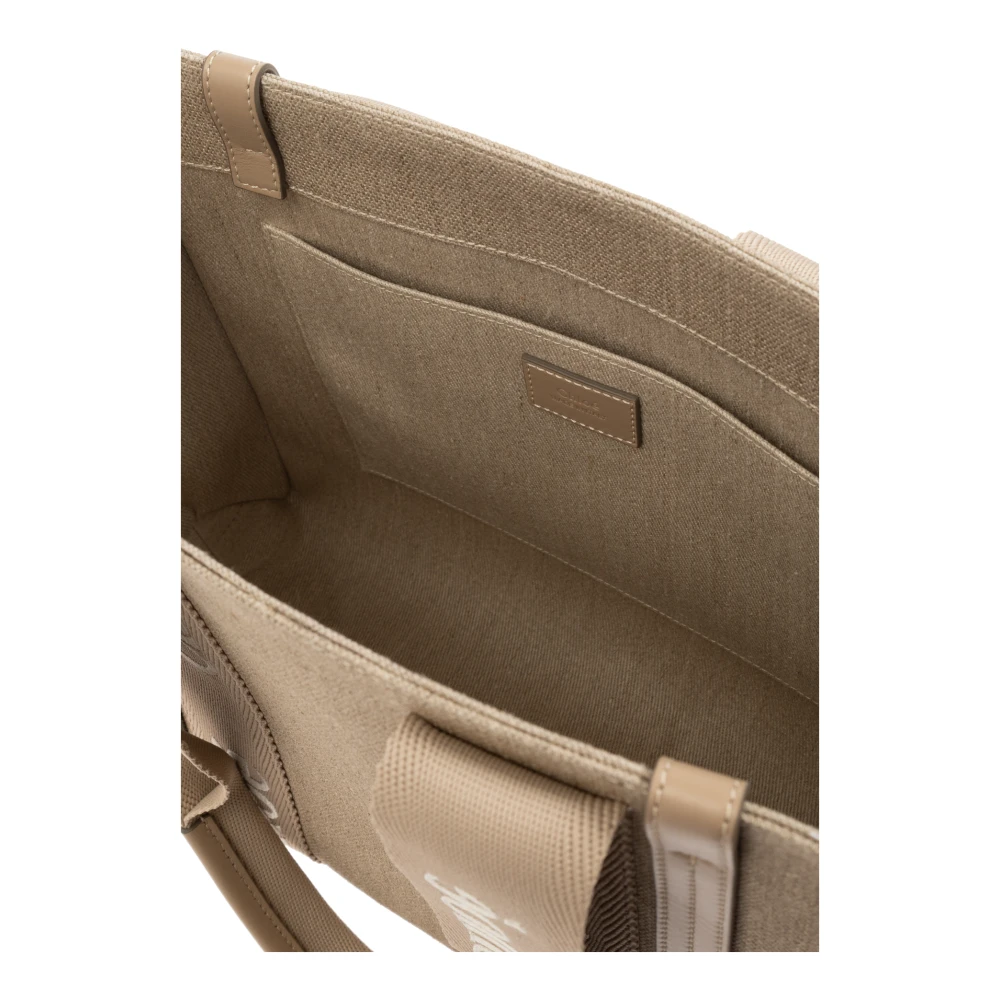 Chloé Woody Medium shopper tas Beige Dames