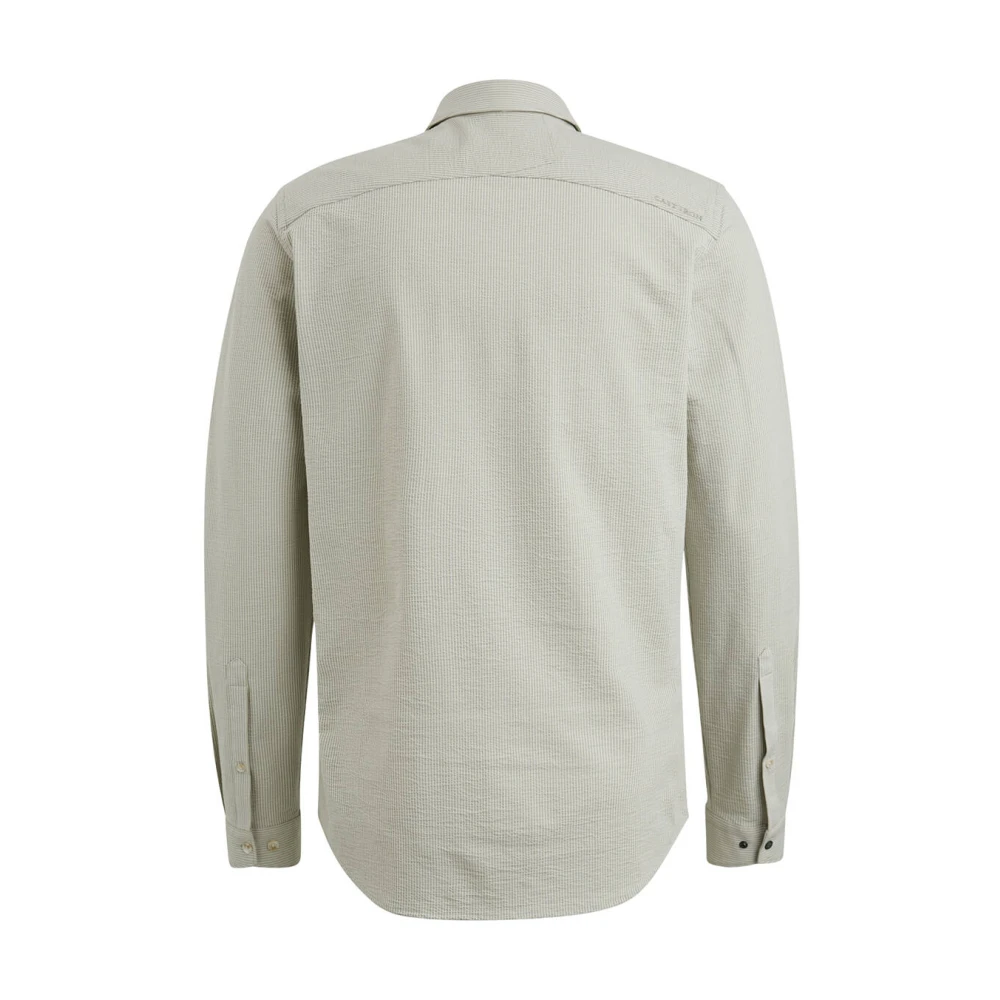 Cast Iron Lange Mouw Dobby Jersey Shirt Green Heren