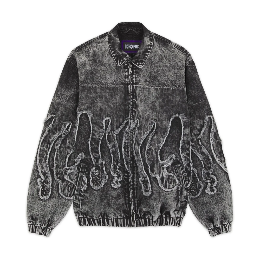 Octopus Katoenen parka en gewatteerde jassen Gray Heren