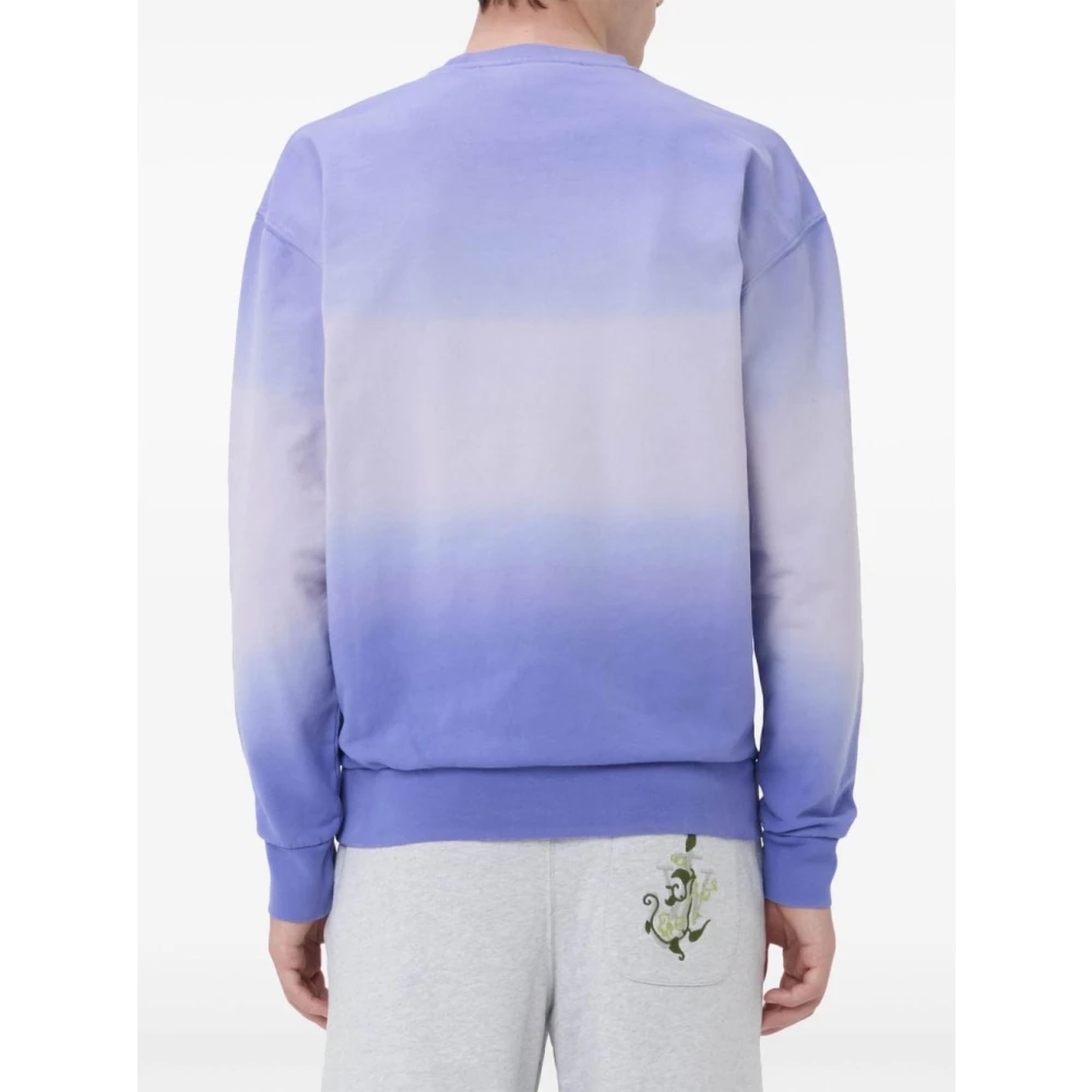 JW Anderson Paarse Gradiënt Crew Neck Sweater Purple Heren