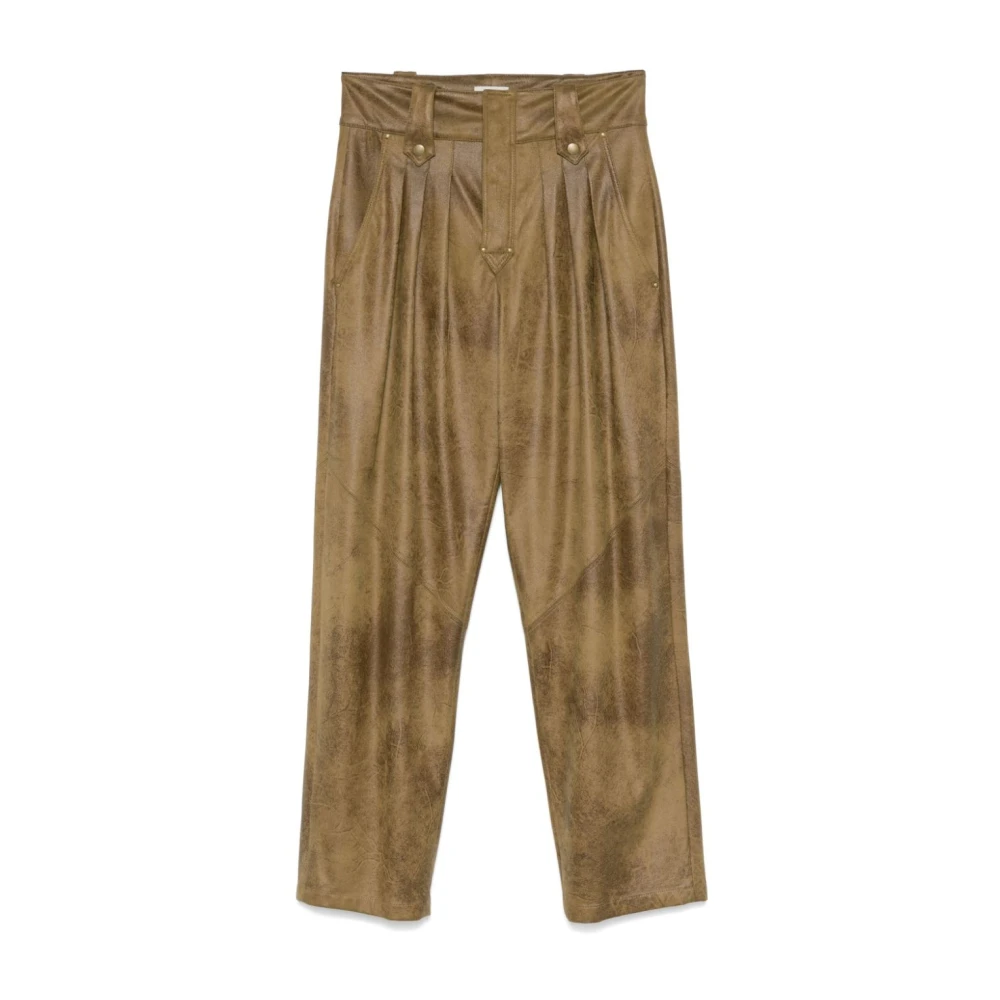 Isabel marant Wijde Gwen Bronzen Broek Brown Heren