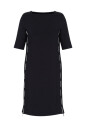 black-straight-dress-with-logo-band