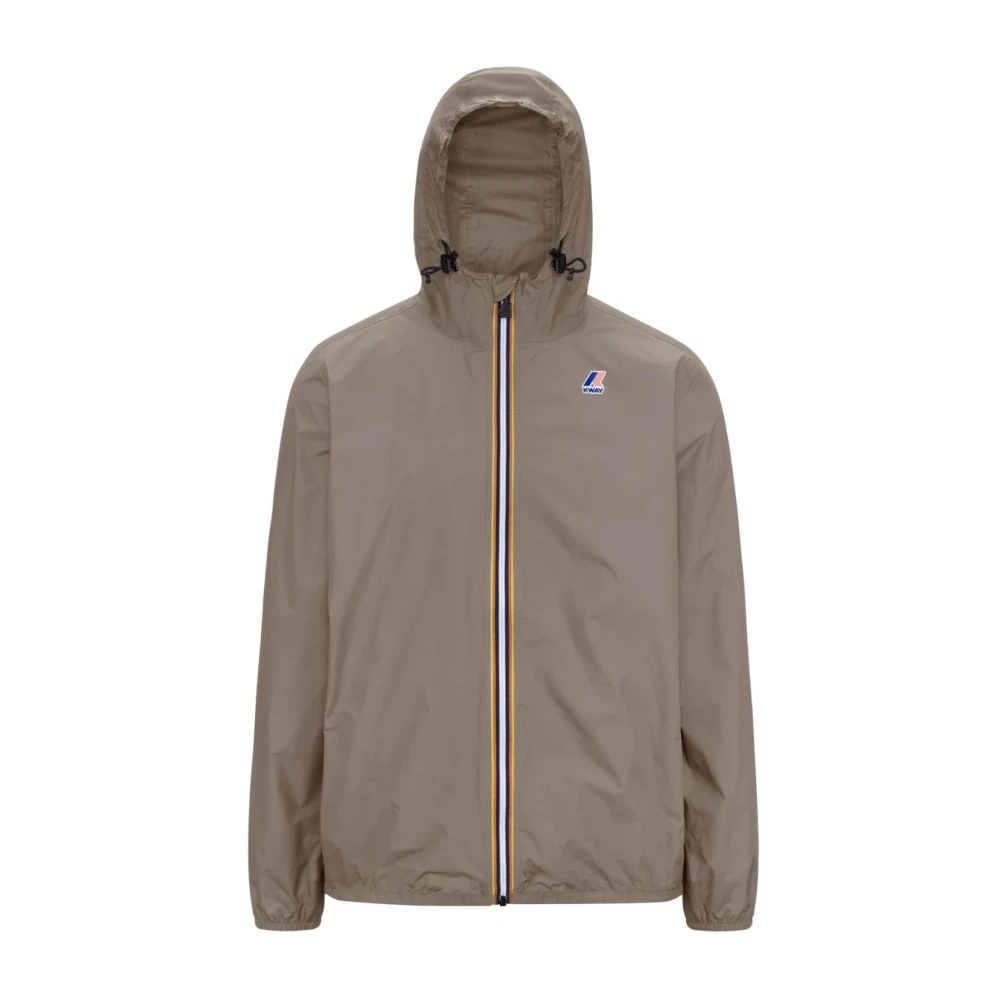 K-Way Men's Brown Rain Jackets, 2XL, Le Vrai 4.0 Claude