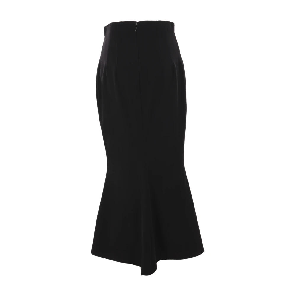 Bally Zwarte Wollen A-lijn Rok Black Dames