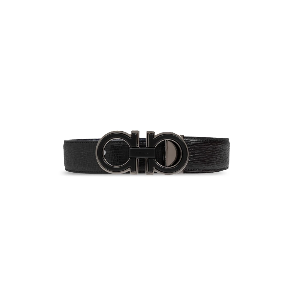 Ferragamo Uomo Nero - Double Adjus Belt - Accessories - 95 Cm