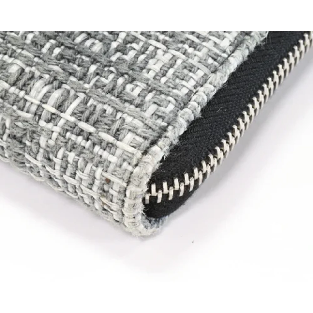 Chanel Vintage Pre-owned Canvas wallets Gray Dames