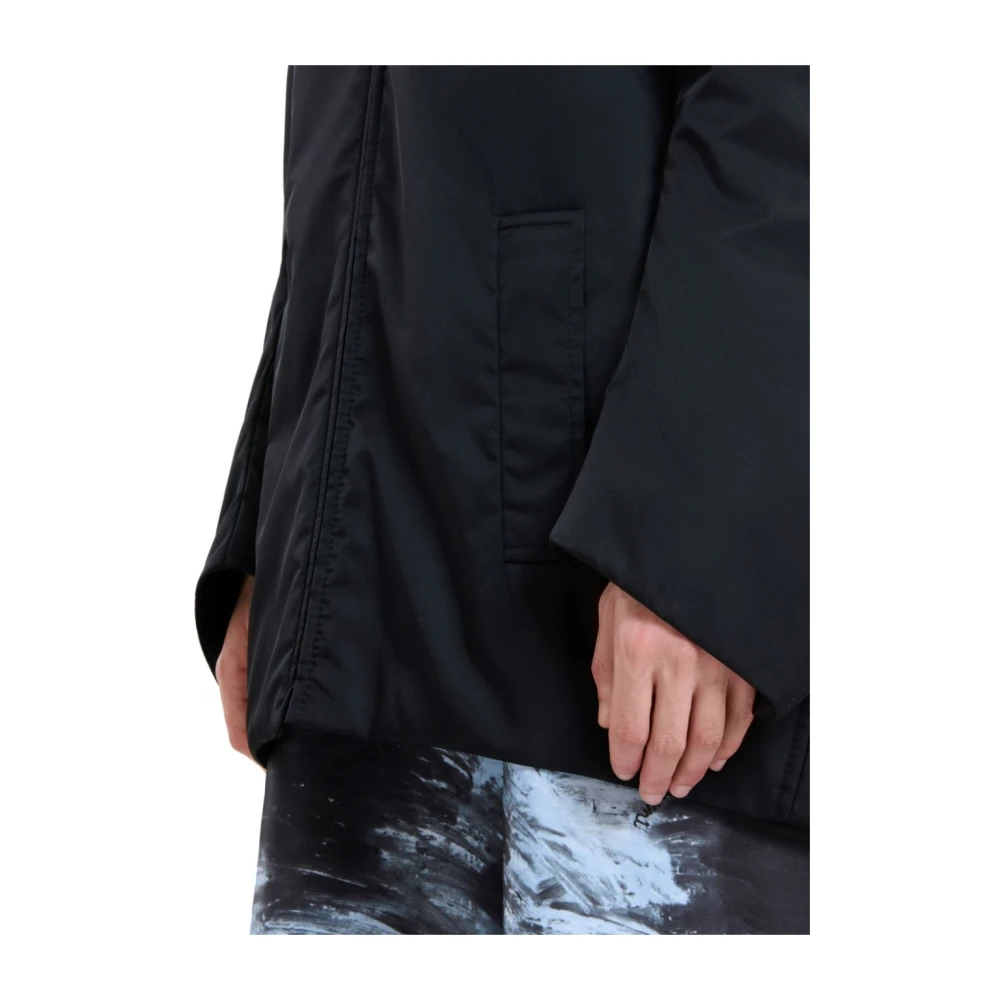 Marni Zwarte Gewatteerde Rits Jas Black Dames