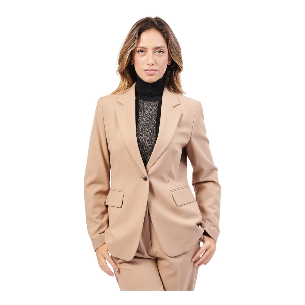 Gerry Weber Beige Jas met 1 Knoop Beige Dames