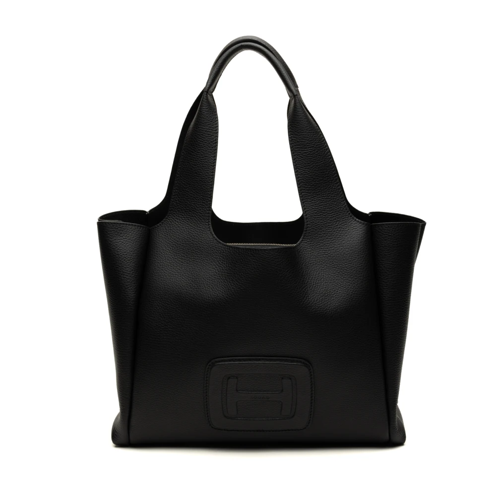 Hogan Zwarte Shopping Media Tas Black Dames