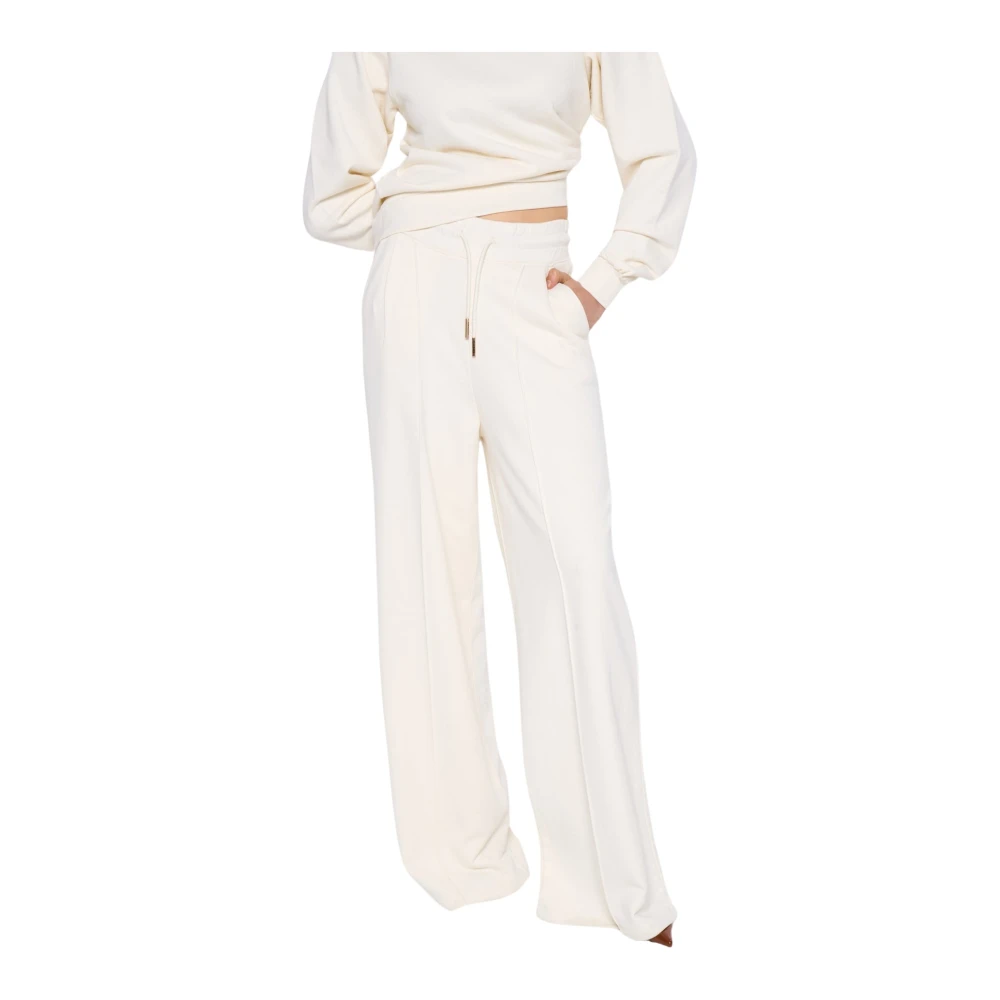 Silvian Heach Wijde broek Elastische taille trekkoord White Dames