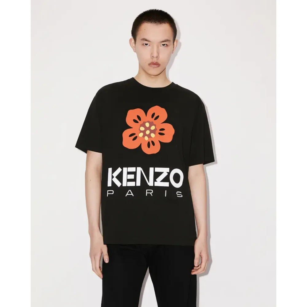 Kenzo Klassieke Bloemen T-Shirt Black Heren