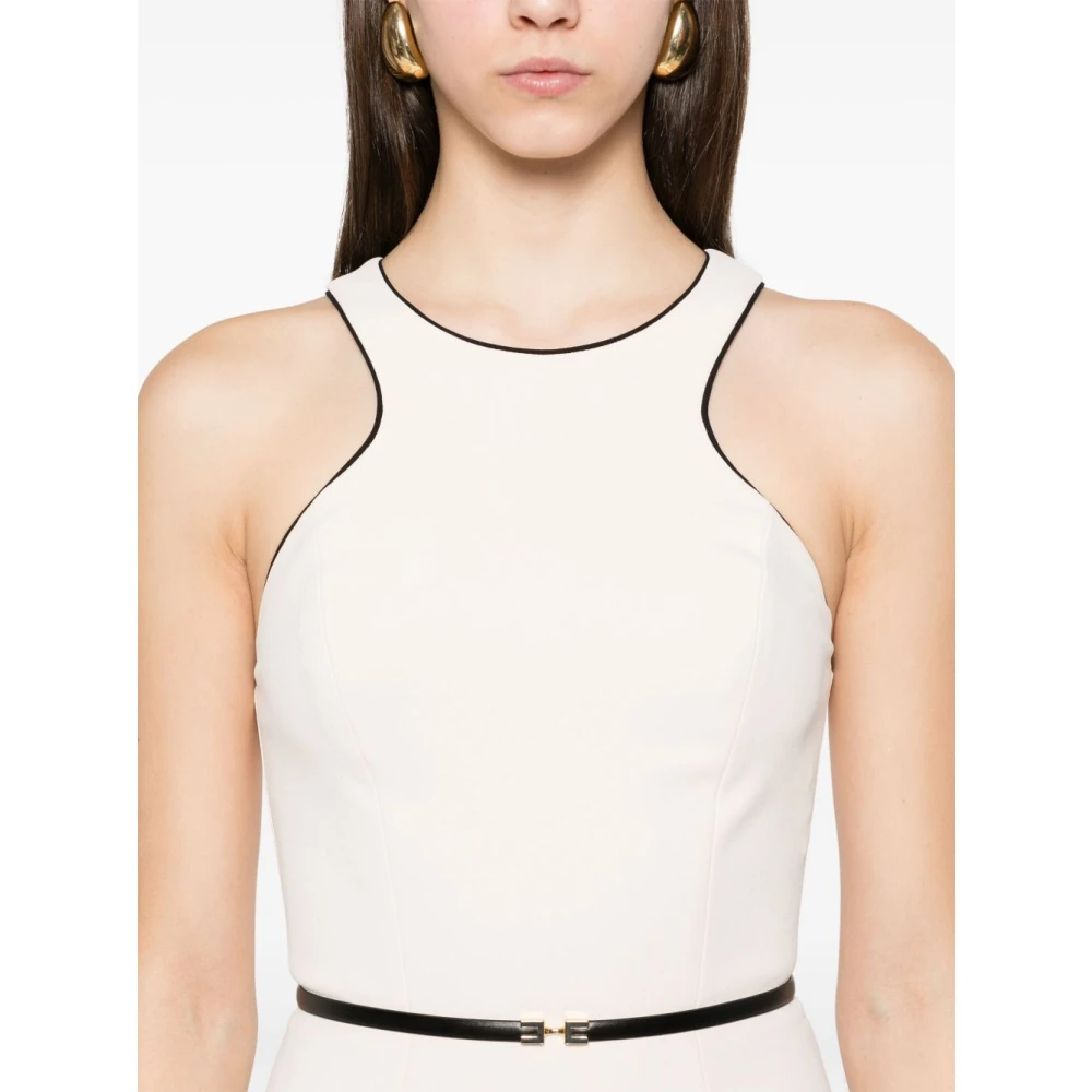 Elisabetta Franchi Stijlvolle Jurken Collectie Beige Dames