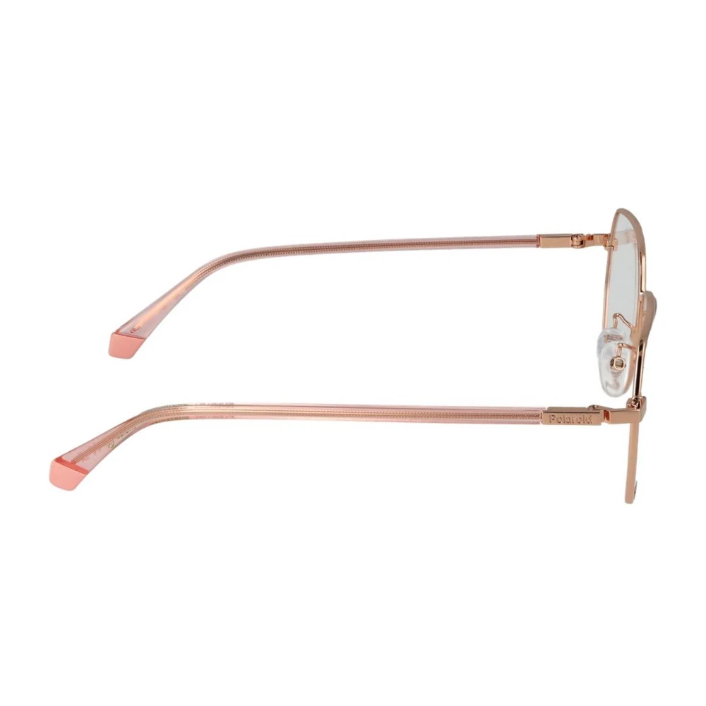 Polaroid Gouden Vierkante Optische Frames Eco Metaal Yellow Dames
