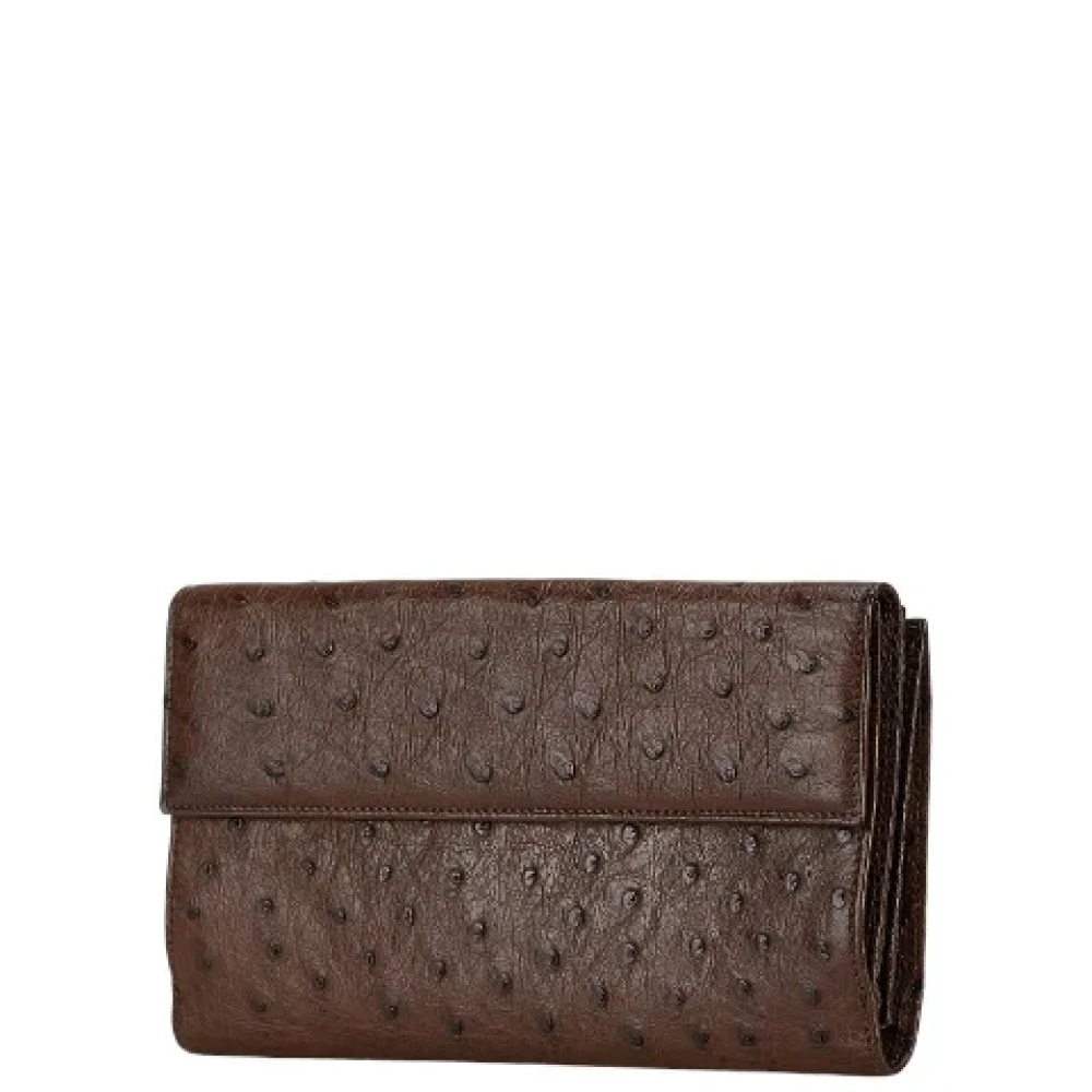 Loewe Pre-owned Leather wallets Brown Dames