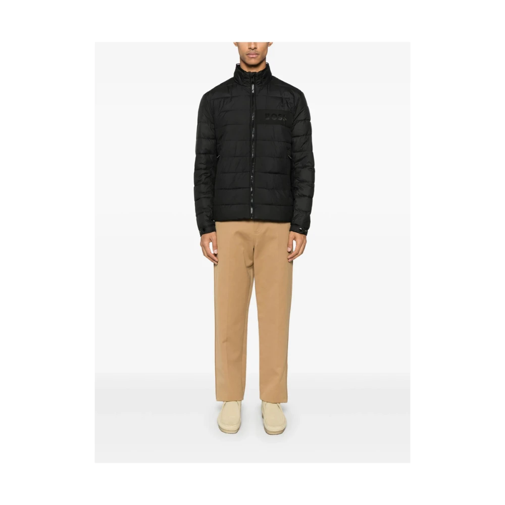 Hugo Boss Zwarte Rits Voor Logo Buitenkleding Black Heren