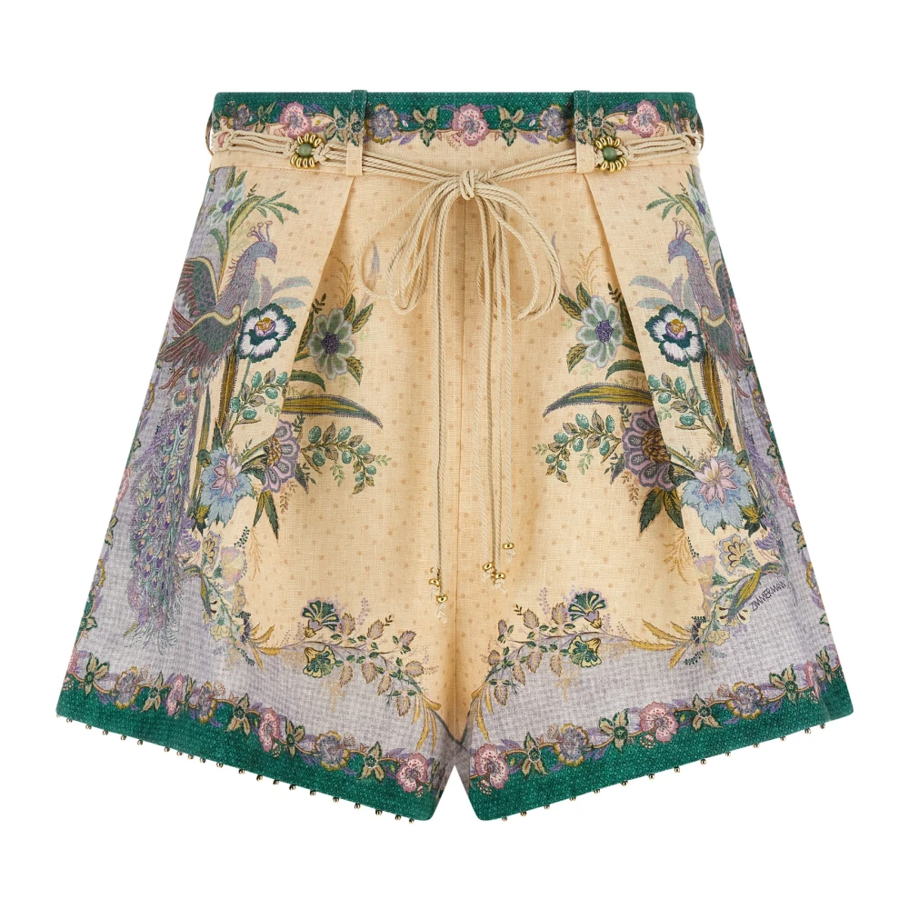 Zimmermann Multicolor Indra Tuck Short - Female - Short Shorts - Xs - Shorts