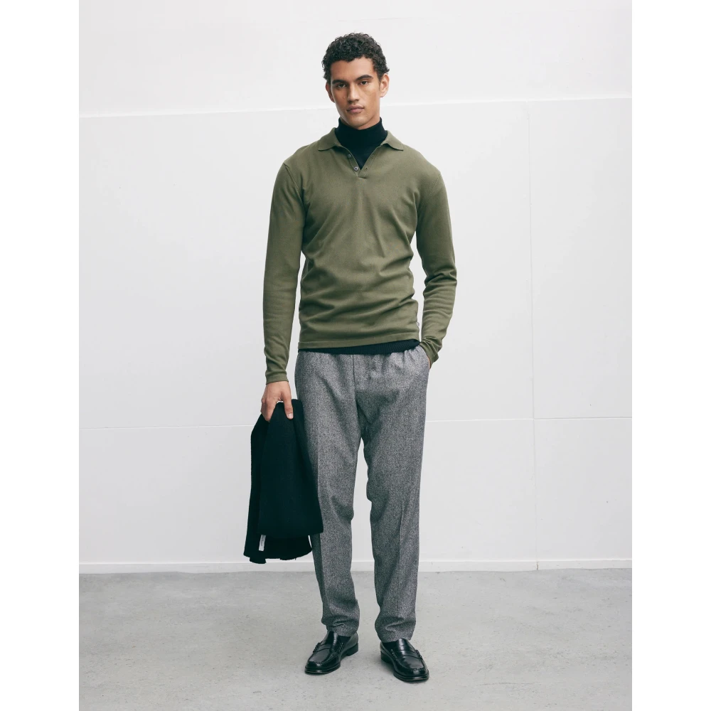 The GoodPeople Kai Donkergroene Polo Shirt Green Heren