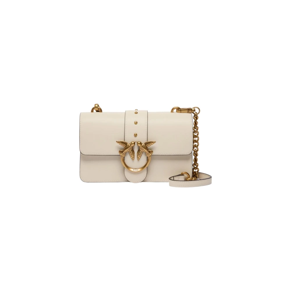 Pinko Donna Bianco - Borsa A Spalla Con Chiusura A Gancio E Tasca Interna - Bags - One Size