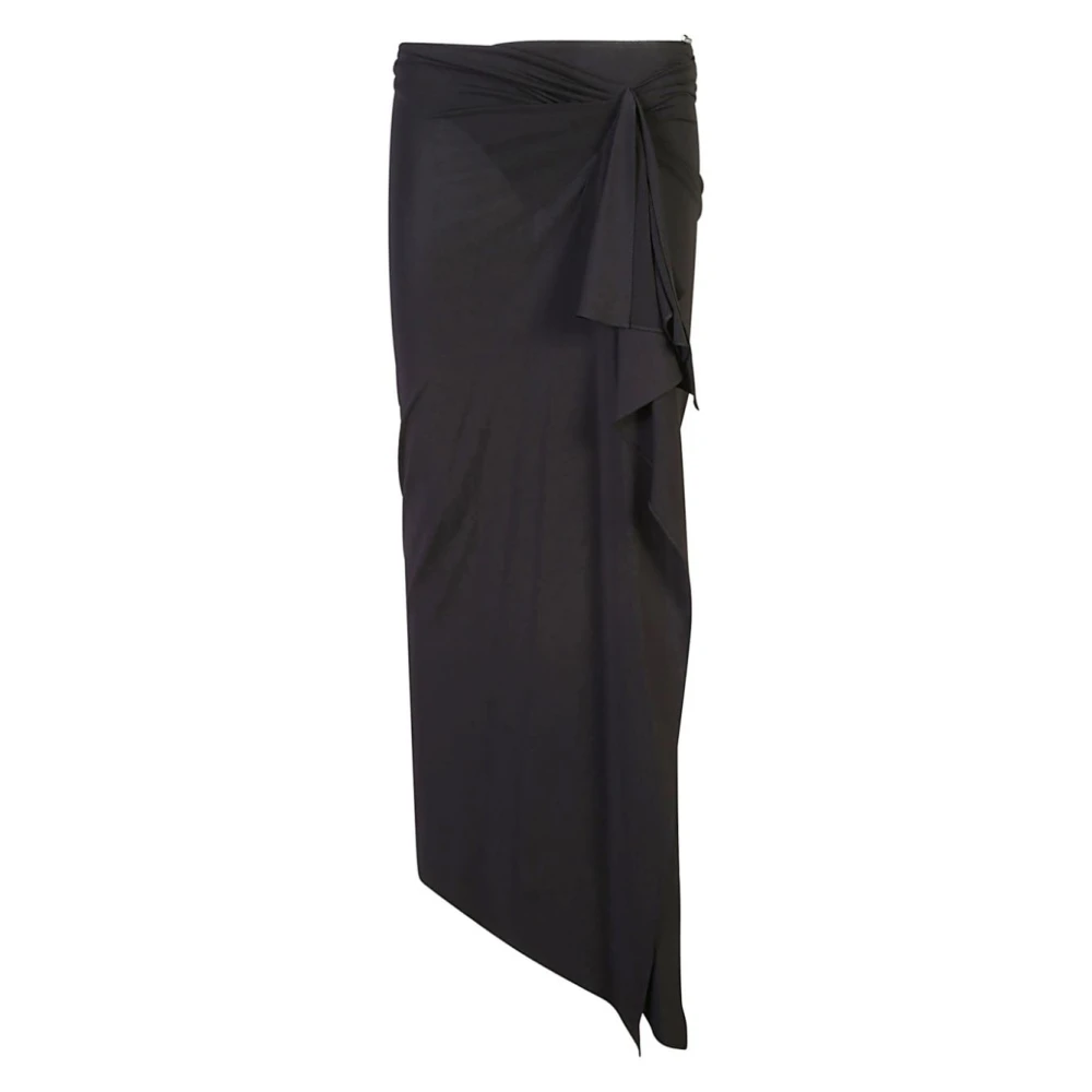 The Attico Zwarte Midi Rok Black Dames