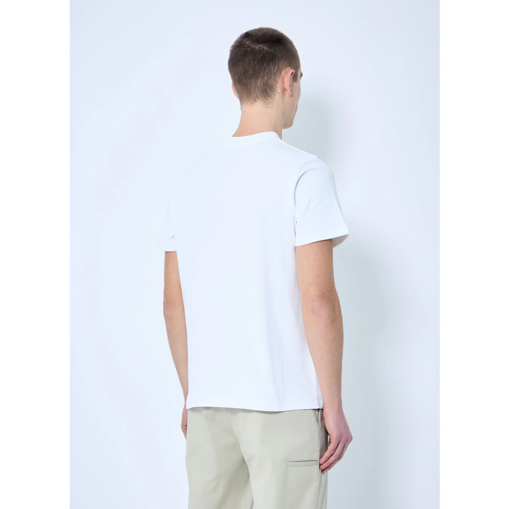 Moncler Katoenen Jersey Logo Motif T-Shirt White Heren
