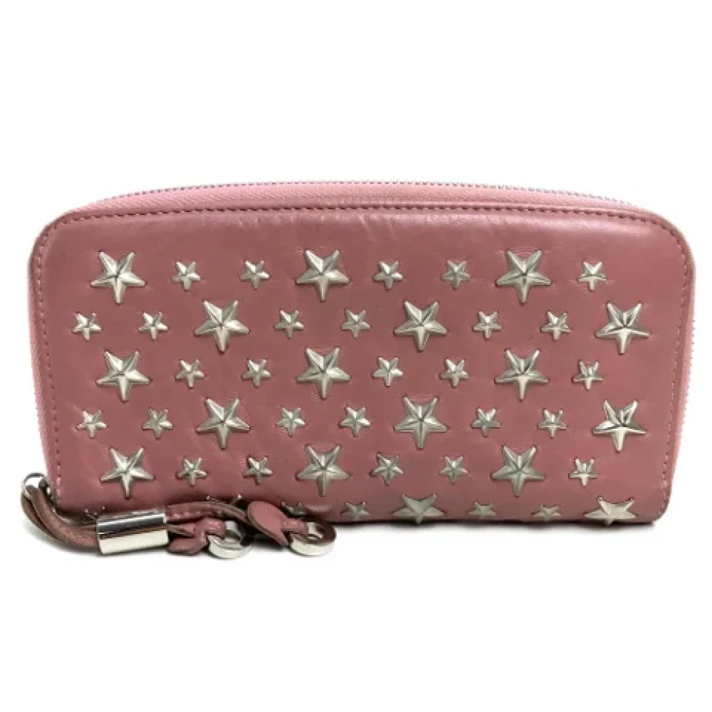 Jimmy Choo Pre-owned Leather wallets Pink Dames