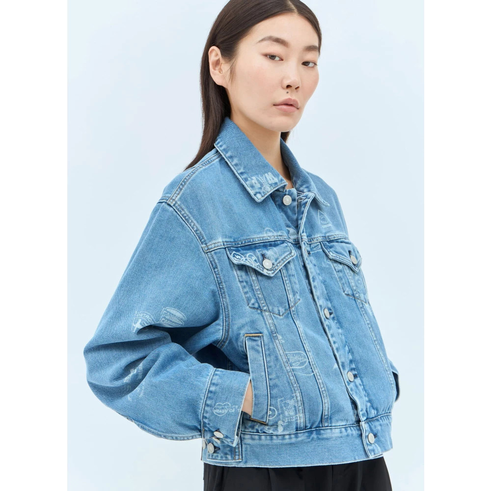 Carhartt WIP Grafische Stempel Denim Jack Blue Dames