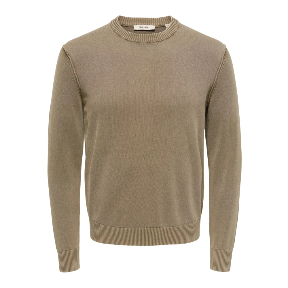 Maglione Only & Sons Onsgarson Ls Reg Wash Crew Knit Vd Uomo Beige Extra Grande - Immagine 3