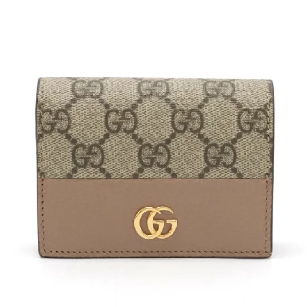Gucci Vintage Pre-owned Canvas wallets Beige Dames