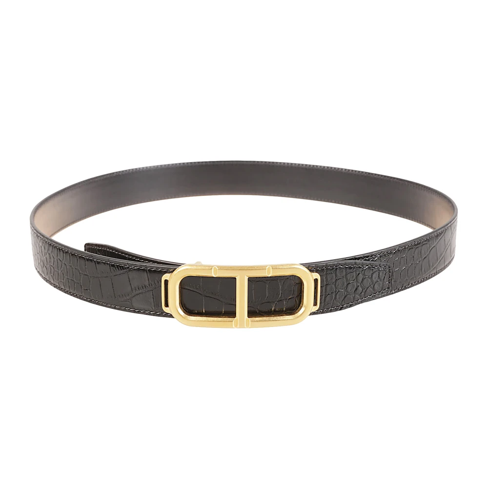 Tom Ford Zwart Croc Stadium T Riem Black Heren