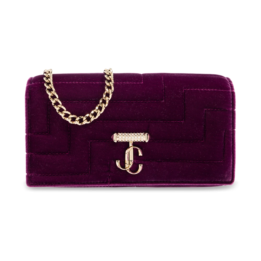 Jimmy Choo Avenue portemonnee aan ketting Purple Dames
