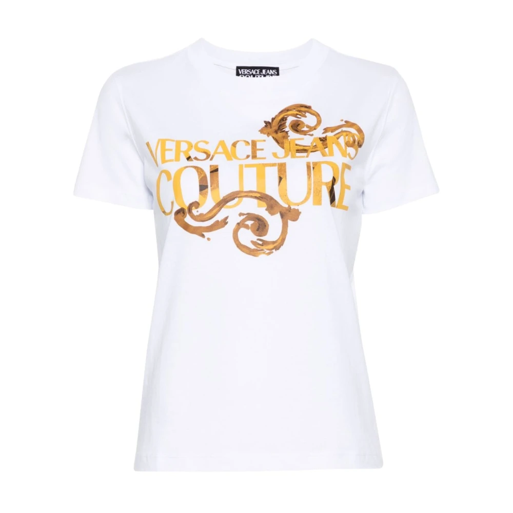 Versace Jeans Couture Grafische T-shirts en Polos in Wit White Dames