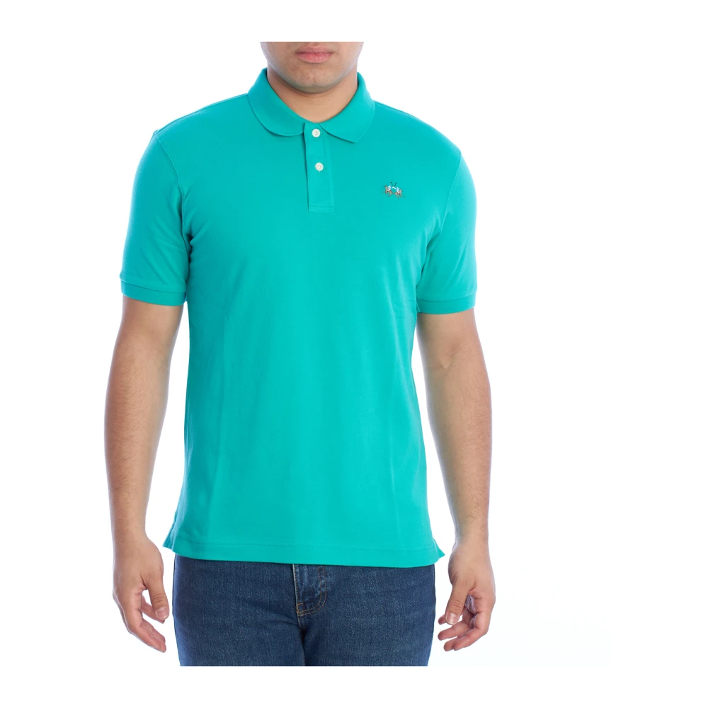 La Martina Men's Green Polo Shirts, 2XL, Short Sleeve Polo Shirt