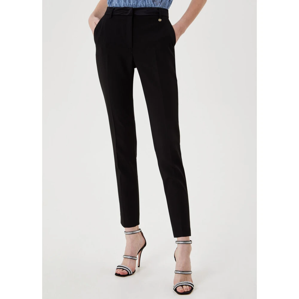 Liu Jo Slim-Fit Zwarte Broek Black Dames