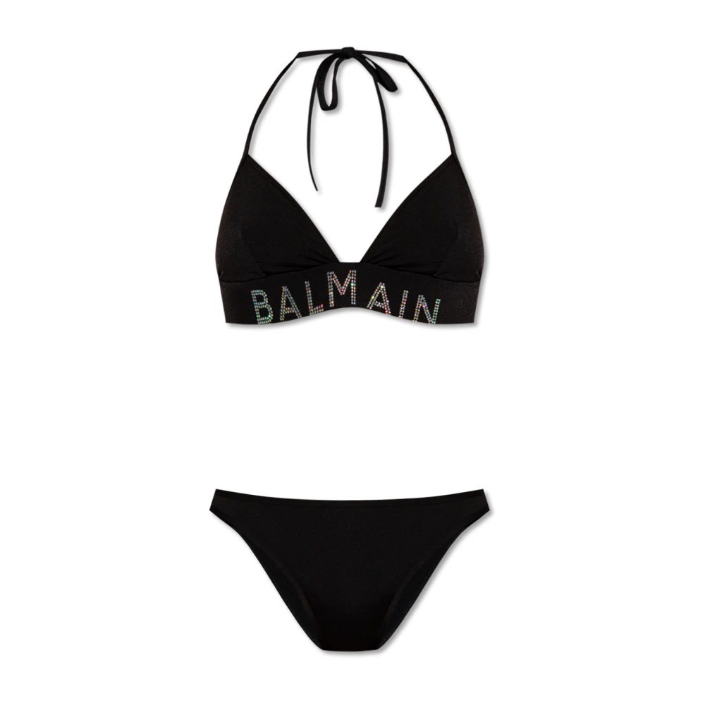 Balmain Bikini met logo Black Dames