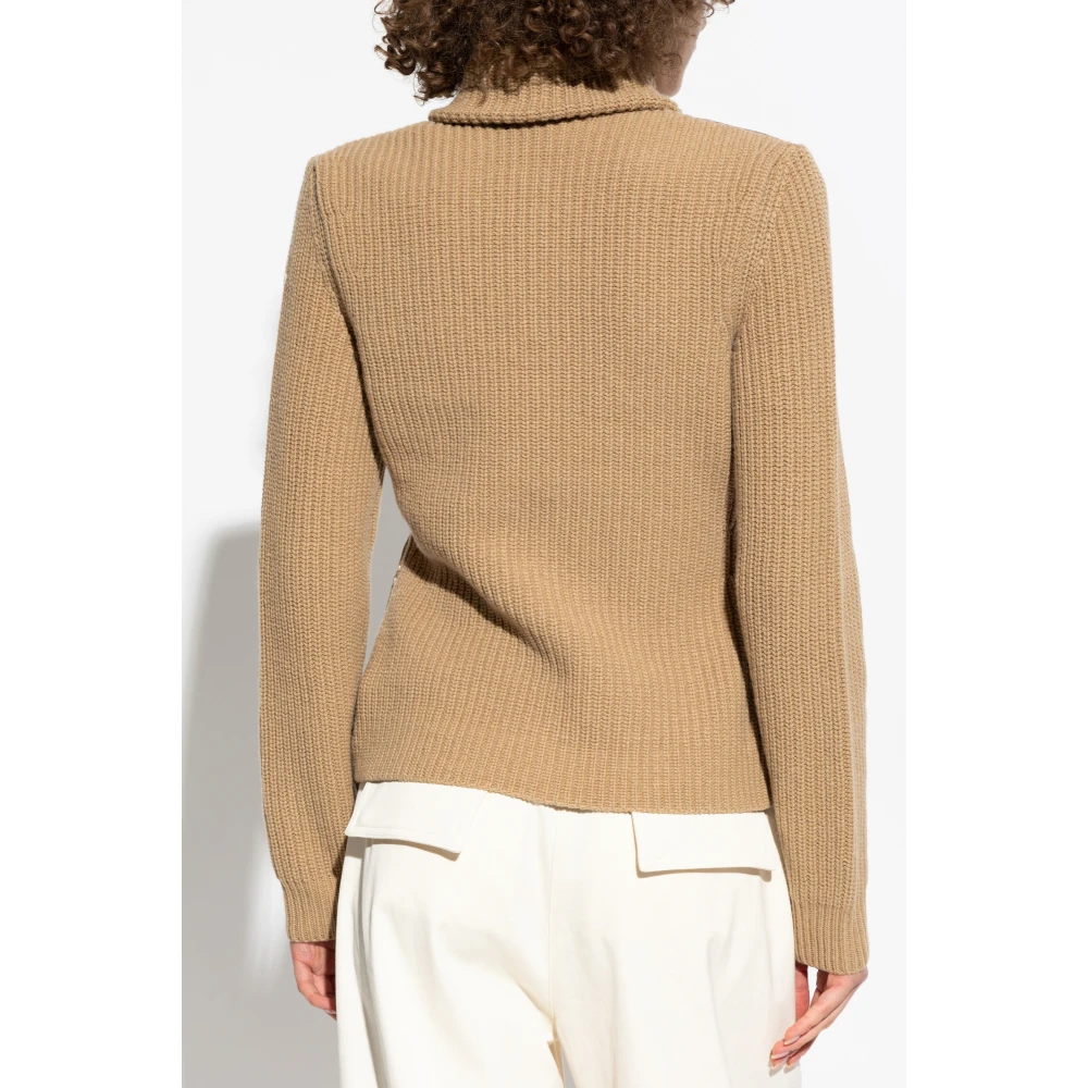 Moncler Vest met gewatteerde voorkant Beige Dames