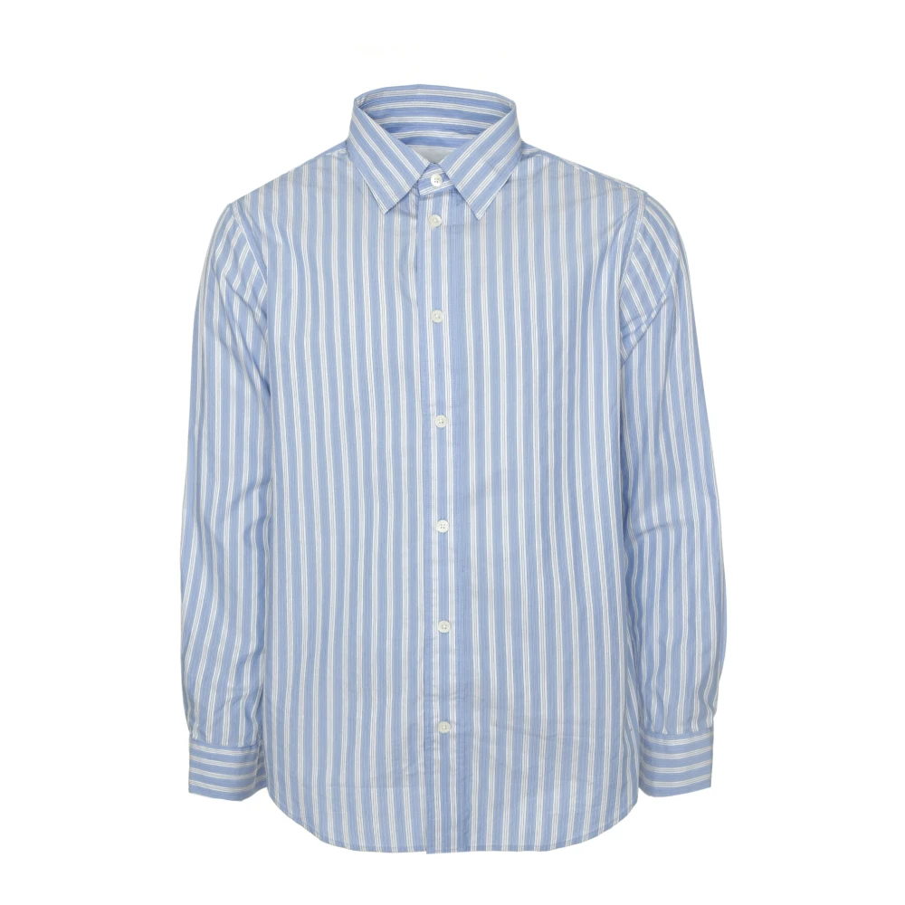 Nn07 Gestreept Kent Kraag Overhemd Blue Heren